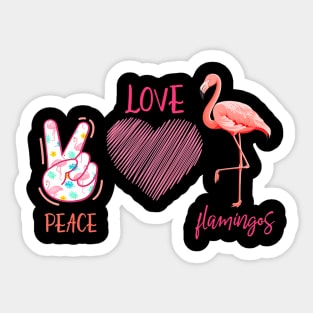 Pink Tropical Flamingo Hippie Flamingo Sticker